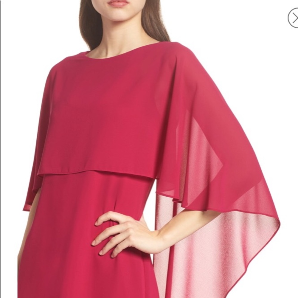 NWT Vince Camuto Cape Overlay Dress Sz 2 😍💋💄
